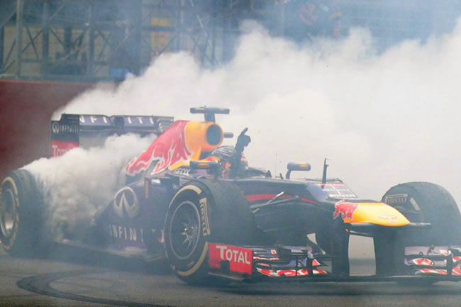 Sebastian Vettel - Donuts - Celebración Título - GP India