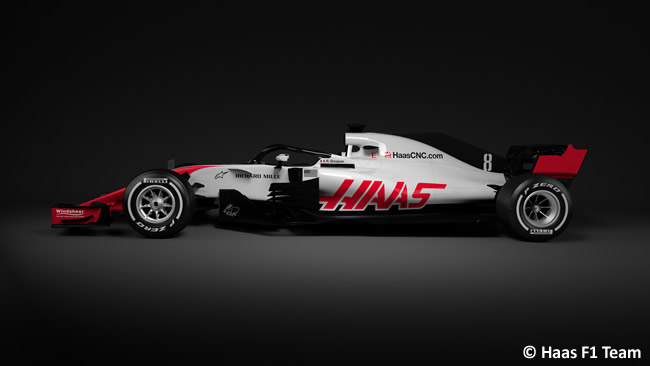 Haas F1 - VF18 - Lateral 2018