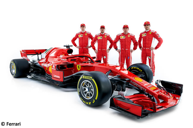 SF71H - Scuderia Ferrari - 2018 - Lateral - Kimi Raikkonen - Sebastian Vettel