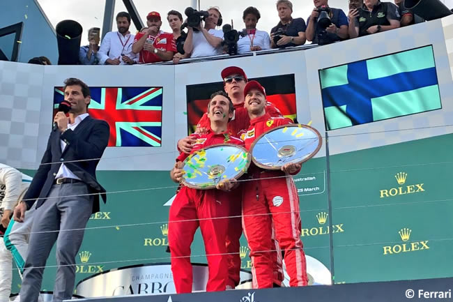 Sebastian Vettel - Kimi Raikkonen - Scuderia Ferrari - Carrera - Gran Premio de Australia 2018