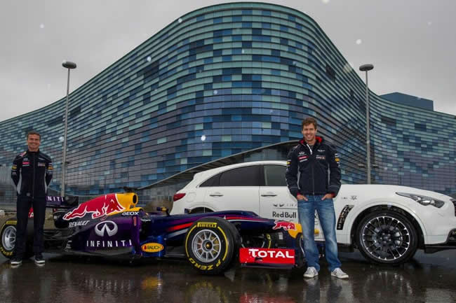 Sebastian Vettel y David Coulthard - Circuito Sochi - Rusia