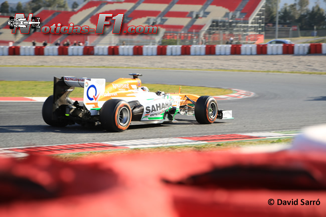 Adrian Sutil Test Barcelona 2013 David Sarró www.noticias-f1.com