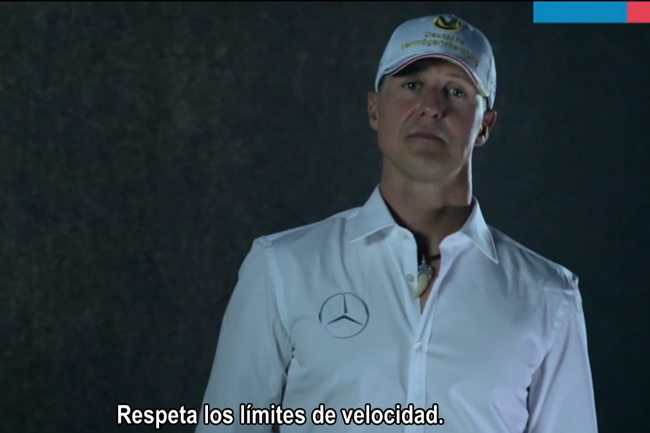 Michael Schumacher - Campaña Chile -  Tolerancia Cero al exceso de velocidad 