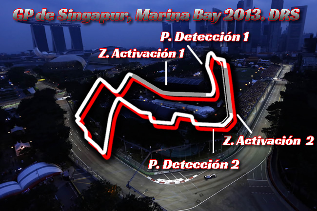 Gran Premio Singapur 2013. Marina Bay - DRS