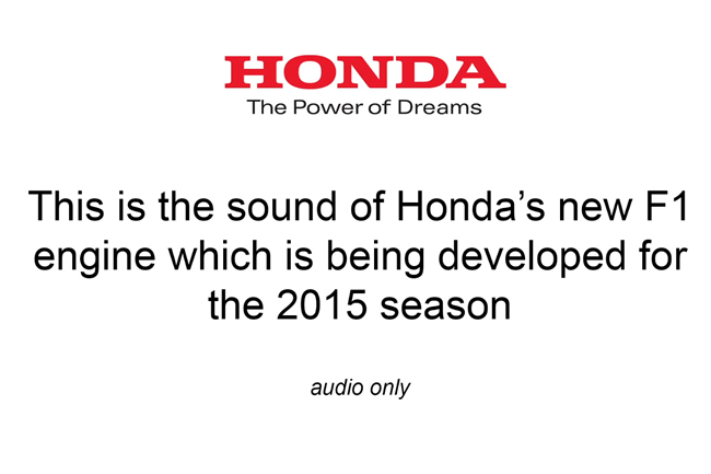 Honda - Sonido Motor 2015 - F1