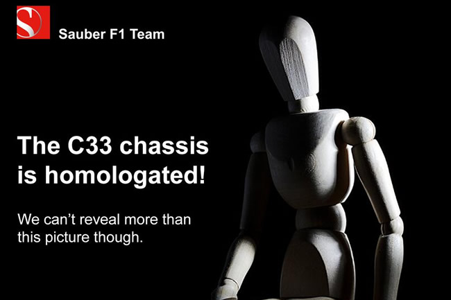 Sauber - Mensaje Twitter - Chasis C33 - Monoplaza Temporada 2014