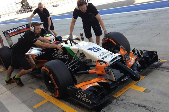 Sergio Pérez - Checo - Sahara Force India - 2014 - Test Bahréin - día 4