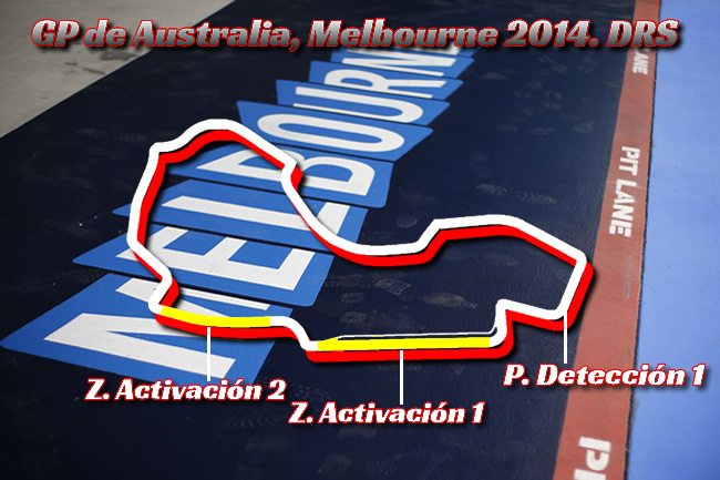 Gran Premio Australia - 2014  - Zonas DRS - F1