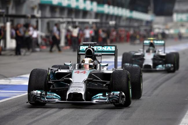 Lewis Hamilton y Nico Rosberg - Gran Premio de Malasia - Sepang 2014 - Calificación