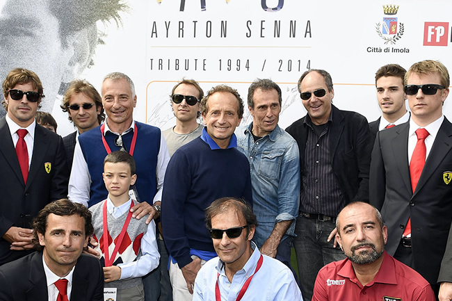 Tributo - Ayrton Senna - Ferrari - Fernando Alonso - Kimi Raikkonen - Pedro de la Rosa - Jules Bianchi