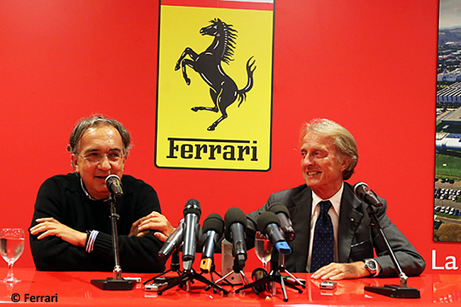 Luca di Montezemolo - Sergio Marchione - Rueda de Prensa - Scuderia Ferrari