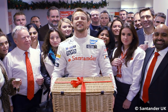 Jenson Button - Santander UK - Secret Santa 