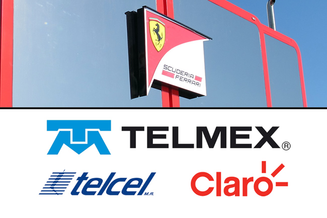 Scuderia Ferrari - Patrocinador 2015 - América Móvil - Telmex, Telcel, Claro