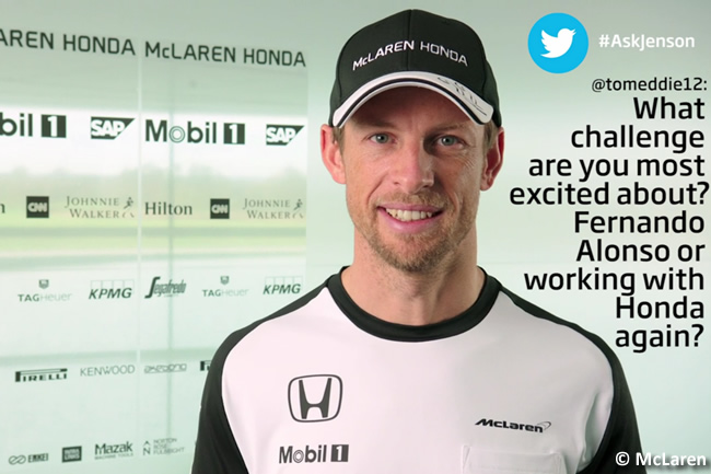 Jenson Button - McLaren - Pretemporada 2015 - AskJenson Twitter