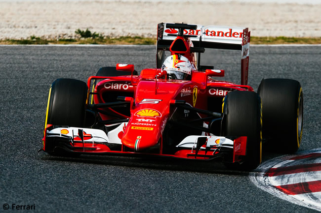 Sebastian Vettel - Scuderia Ferrari - Día 2- Test Barcelona 2 - Pretemporada 2015 - F1 