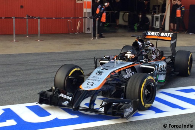 Sergio Pérez - Force India - Test Pretemporada 2015 - Barcelona  -Día 2