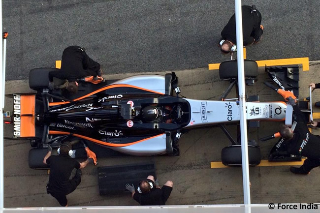 Sergio Pérez - Force India - Test - Pretemporada 2015 - Barcelona Día - 1 