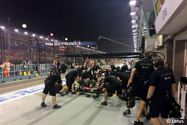 Romain Grosjean - Lotus - Singapur 2015