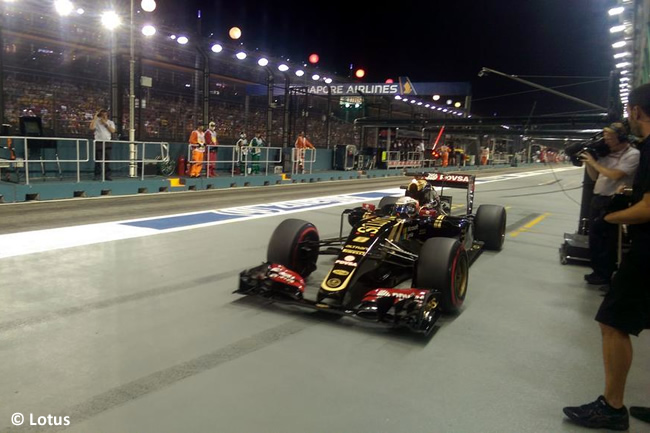 Romain Grosjean - Lotus - Singapur 2015