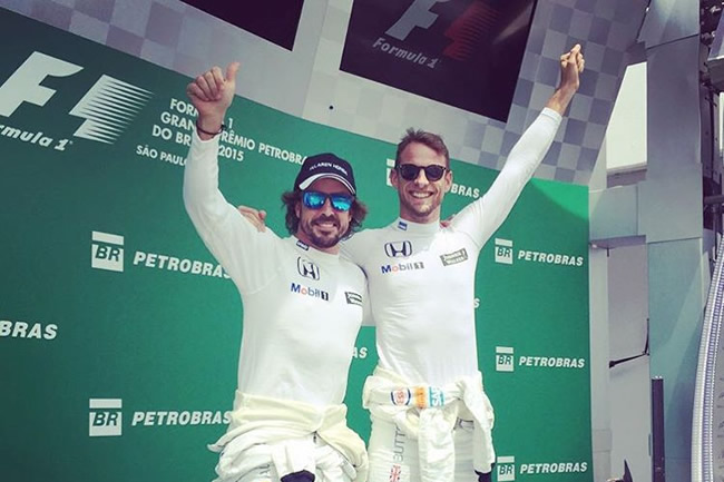 Fernando Alonso - Jenson Button - McLaren Podio