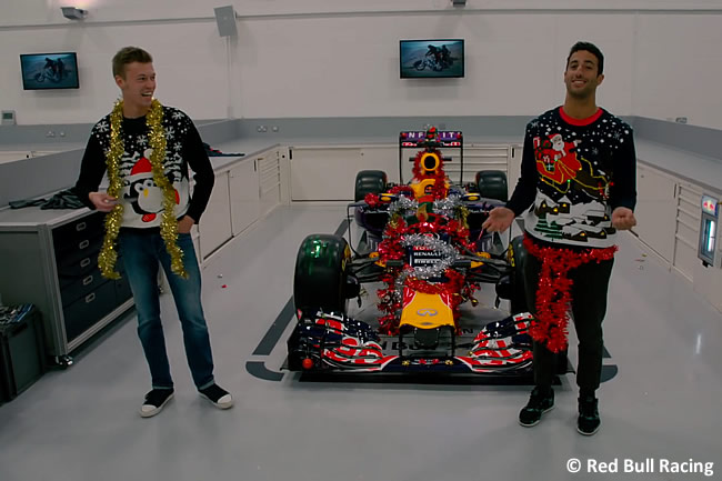 Daniel Ricciardo - Daniil Kvyat - Red Bull Racing - Navidad 2015