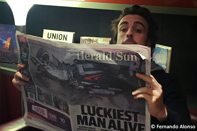 Fernando Alonso - Herald Sun - Accidente Australia