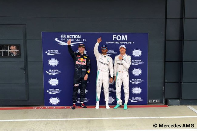 Lewis Hamilton - Nico Rosberg Mercedes AMG - Max Verstappen -Calificación - Gran Premio Gran Bretña 2016 - Pole