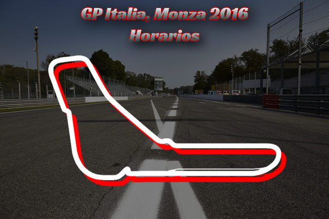 Horarios - Gran Premio de Italia 2016 