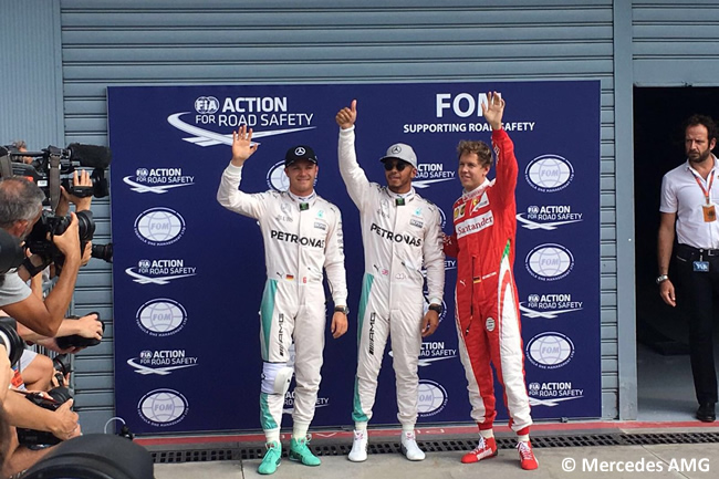 Lewis Hamilton - Nico Rosberg - Sebastian Vettel - Calificación GP Italia 2016