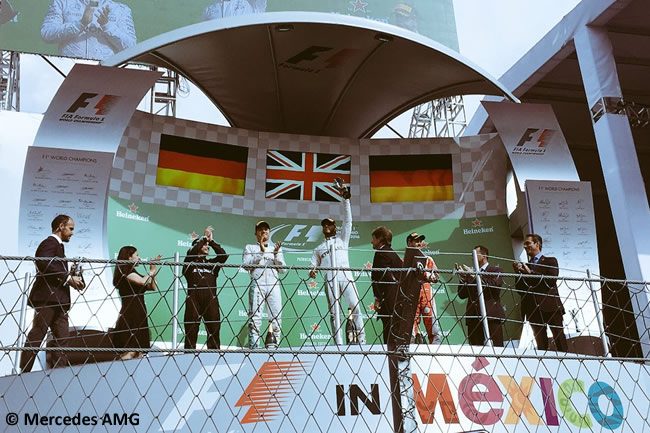 Lewis Hamilton - Nico Rosberg - Sebastian Vettel - Podio GP México 2016