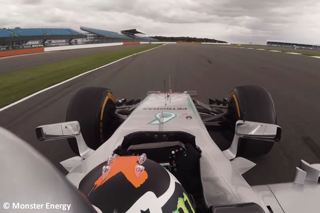 Jorge Lorenzo - Mercedes W05 - Silverstone - Monster Energy