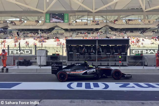 Sergio Pérez - Force India - Calificación GP Abu Dhabi 2016