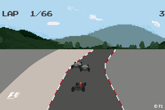 Vídeo - Estilo videojuego - 8-bit - Formula1.com