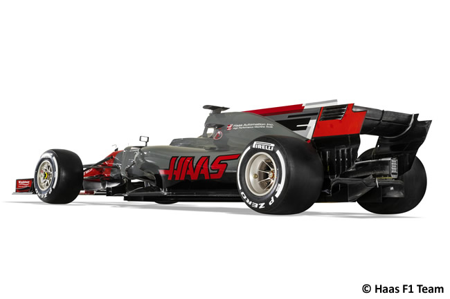 Haas VF-17 - 2017 - Trasera Izquierda