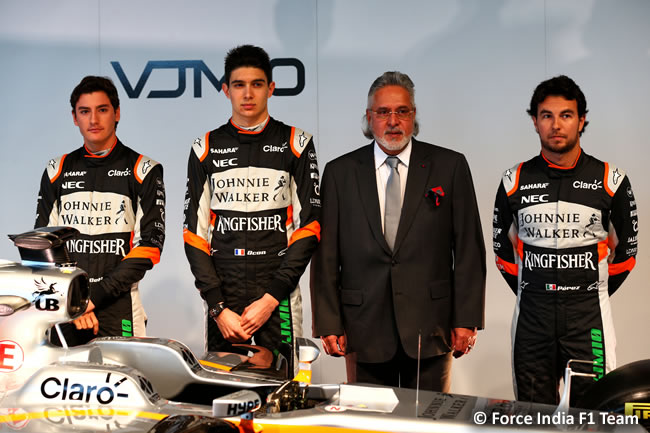 Force India F1 Team - Presentación VJM10 - Sergio Pérez - Esteban Ocon - Alfoso Celis - Dr. Vijay Mallya