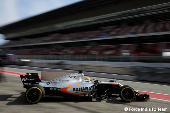 Sergio Pérez - Force India- Test 1 Barcelona - Pretemporada 2017 - Día 1