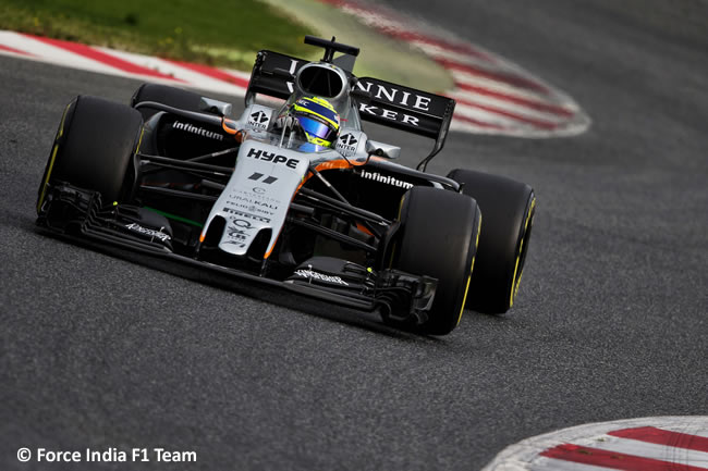 Sergio Pérez - Force India - Test 2 Barcelona - Pretemporada 2017 - Día 2