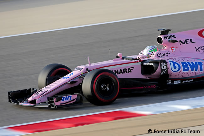 Alfonso Celis - Force India - Test Bahréin temporada 2017 - Día 1