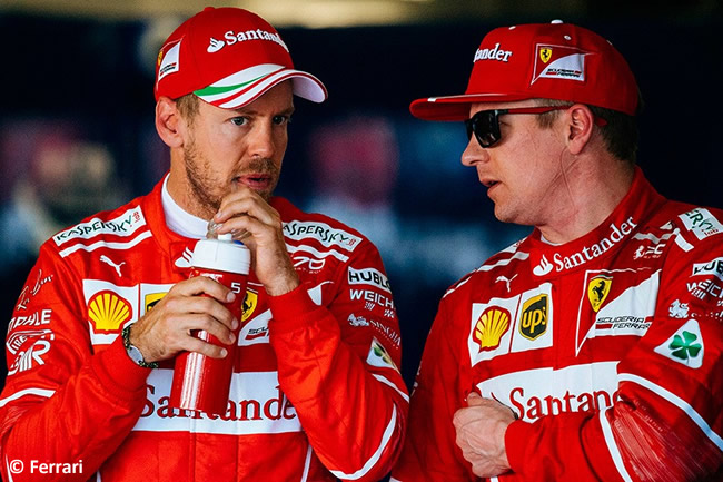 Sebastian Vettel - Kimi Raikkonen - Scuderia Ferrari - GP Rusia 2017 - Calificación 