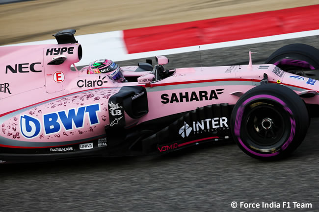 Sergio Pérez - Force India - Test - Temporada 2017 - Bahréin - Día 2