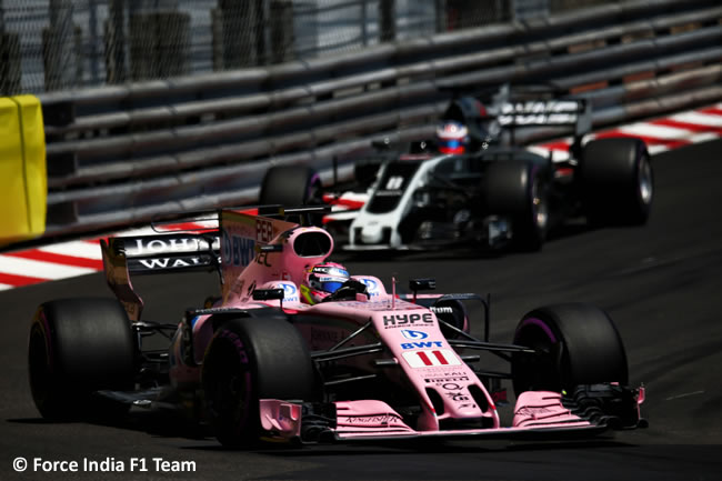 Sergio Pérez - Force India - GP Mónaco 2017 - Carrera