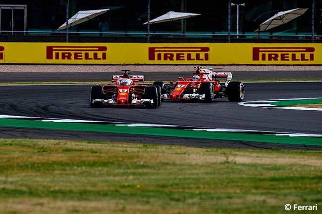 Sebastian Vettel - Kimi Raikkonen - Scuderia Ferrari - Viernes - GP Gran Bretaña 2017