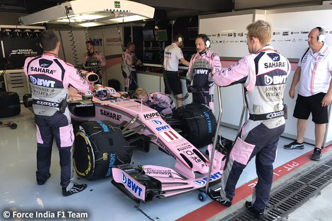 Sergio Pérez - Force India - Carrera - GP Italia 2017