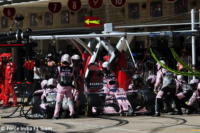 Sergio Pérez - Force India - Carrera - GP Estados Unidos 2017