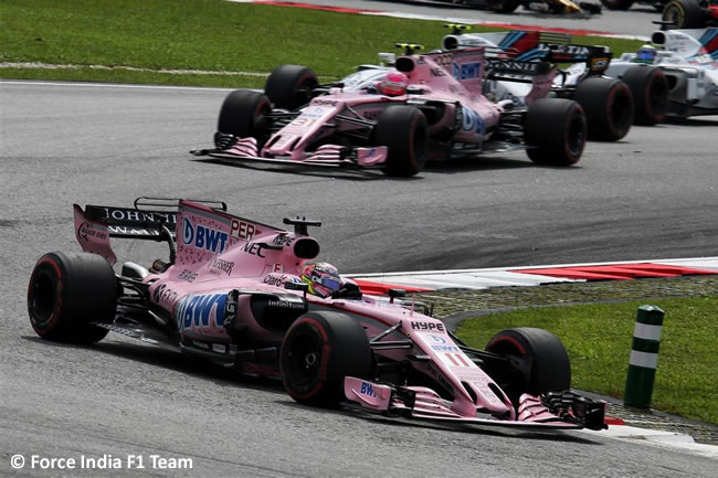 Sergio Pérez - Force India - Carrera GP Malasia 2017