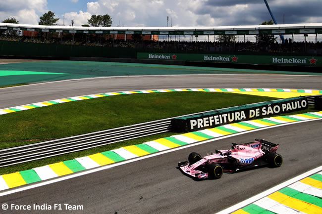 Sergio Pérez - Force India - Viernes - Entrenamientos GP Brasil 2017