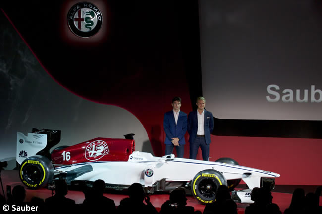 Presentación - Alfa Romeo - Sauber - Marcus Ericsson - Charles Leclerc - Alineación 2018