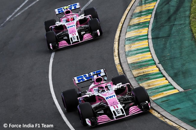 Sergio Pérez - Esteban ocon - Force India - Gran Premio de Australia 2018