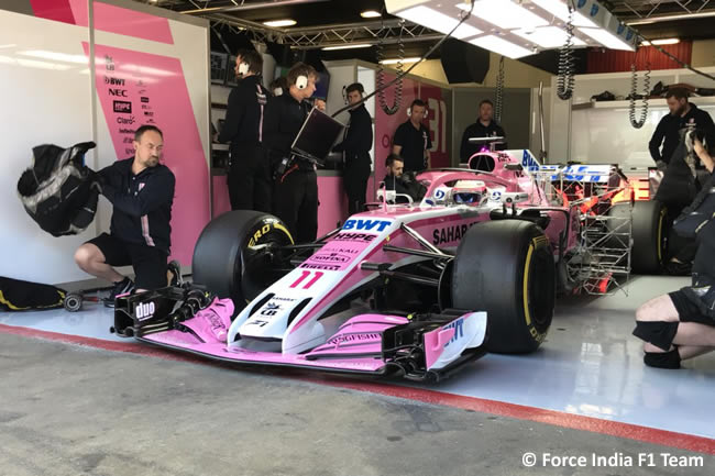 Test Barcelona 2 - Día 1 - Force India - Sergio Pérez