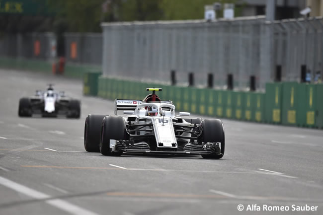 Charles Leclerc - Alfa Romeo Sauber - Carrera - GP - Azerbaiyán, Bakú 2018